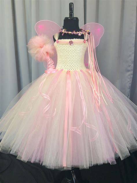 Ivory And Pink Fairy Princess Costume Princess Tutu Dress With Etsy