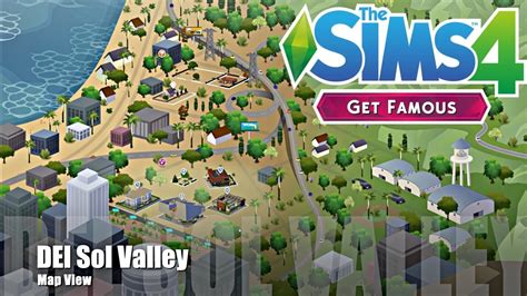 Sims 4 Get Famous Del Sol Valley Overview Map Sims Camp Footage