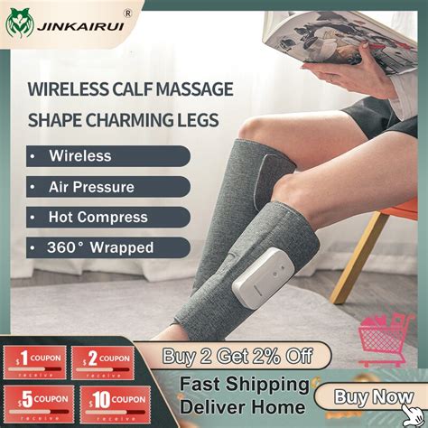 Jinkairui Air Pressure Leg Massager 360° Full Wrapped Hot Compress Massage For Leg Foot Arm