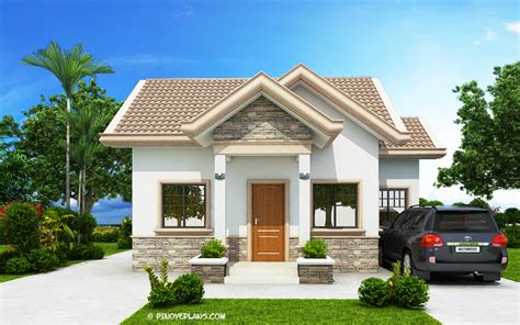 The new structure is a modern house with a simple design. Peralta - 2 Bedroom Bungalow House Design | Pinoy ePlans