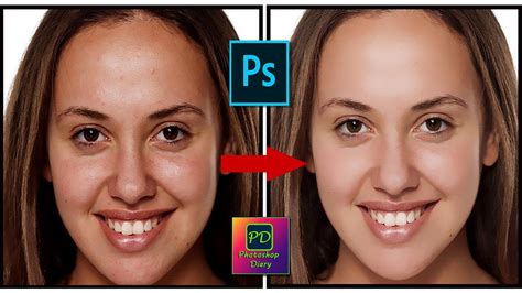 How To Quickly Smooth Skin And Remove Blemishes And Scars Photoshop