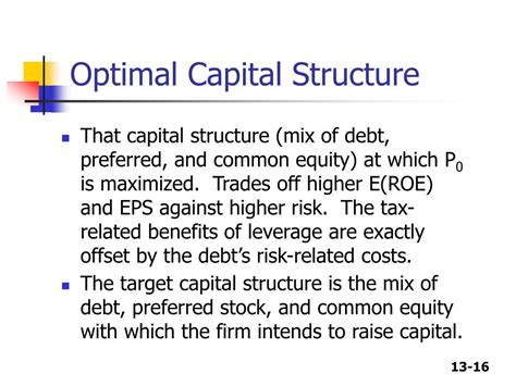 PPT CHAPTER 13 Capital Structure And Leverage PowerPoint Presentation