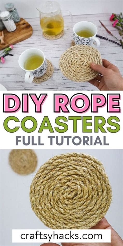 Simple Beachy Diy Rope Coasters Craftsy Hacks