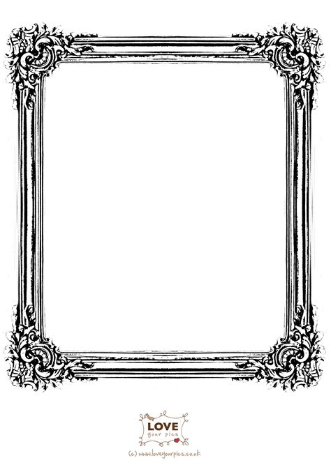 3 Best Images Of Printable Ornate Frames Ornate Frame Ornate Frame