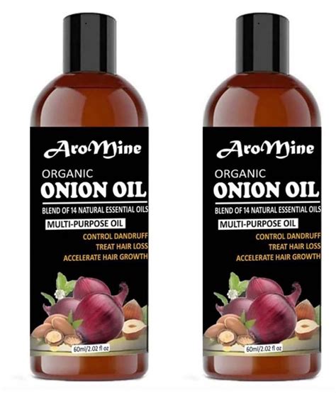 Aromine Onion Hair Oil Blend 14 Natural 120 Ml Pack Of 2 Buy Aromine