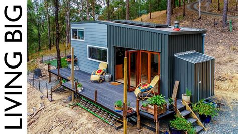 Spacious Diy Off The Grid Tiny House Youtube