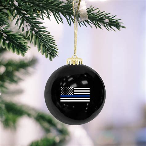 Christmas Ornaments Thin Blue Line Usa