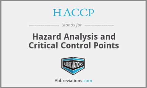 Haccp Hazard Analysis And Critical Control Points