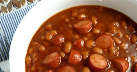 (16 ounce) cans pork and beans (drained) · ⁄ cup chopped sweet onion · 4. South Your Mouth: Franks & Beans