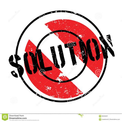 Solution Rubber Stamp Stock Vector Illustration Of Doubt 98258267