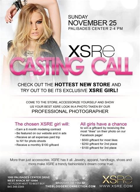 Open Casting Call For The XSRE Girl Sunday At Pm Stacyknows Com Casting Call Open Casting