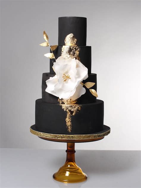 A black and white wedding is also a cool idea because it's rather simple to stick to the scheme and a structural white wedding gown with a front split and black ankle strap shoes for a minimalist look. 20+ Dark Wedding Cakes That Add a Gothic Flair to the ...