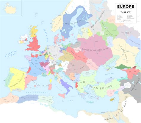 Europe In 1444 Ad Maps On The Web
