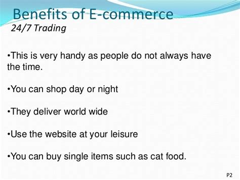 Benefits Of E Commerce 1st Assignment