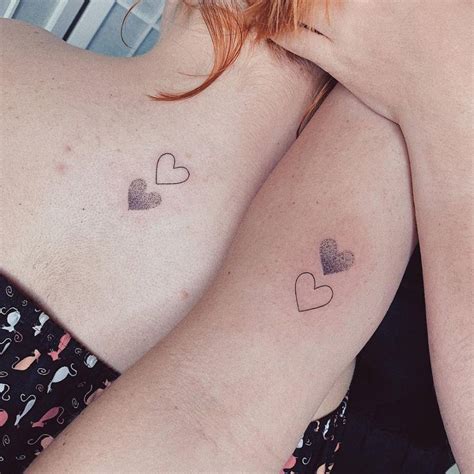 Minimalist Heart Tattoo For Best Friends