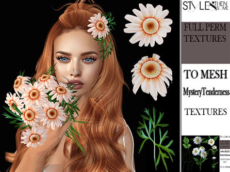 Second Life Marketplace Styles Chamomile Flower V1 Texture Full Perm