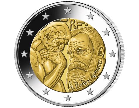Monnaie De 2 Euros Rodin 2017 Société Française Des Monnaies
