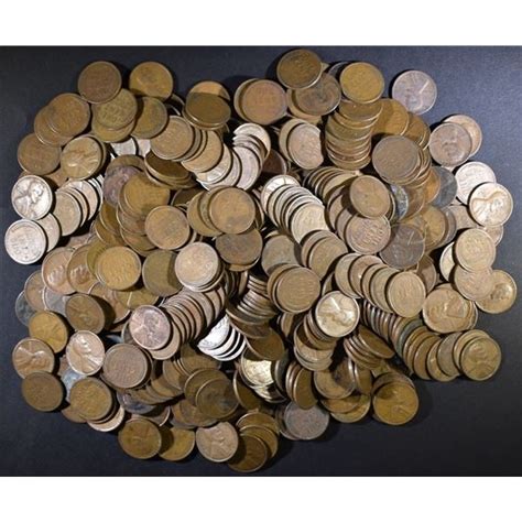 500 Mixed Date Circ Lincoln Wheat Cents