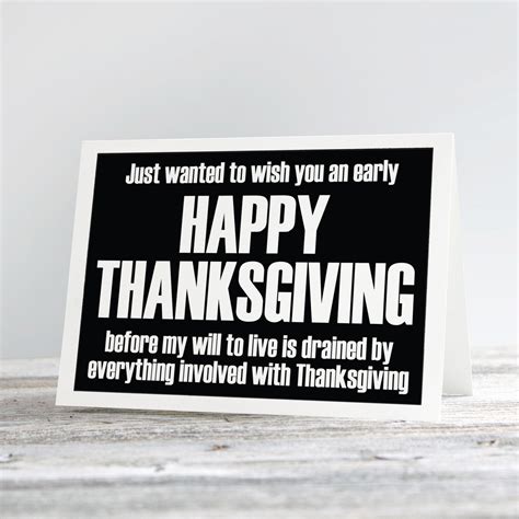 Funny Printable Thanksgiving Card Happy Thanksgiving Before Etsy