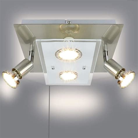4 Way Square Plate Adjustable Led Ceiling Spotlight3000k Warm White