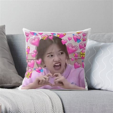 Izone Merch Izone Ahn Yujin Meme Throw Pillow Rb2607 Korean Pop Shop