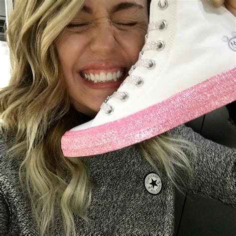 Miley Cyrus Converse Glitter Shoes