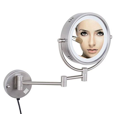 Gurun 85 Inch Magnifying Makeup Mirror With 3 Tones Led Lightsdouble Sided Vanity Mirror With