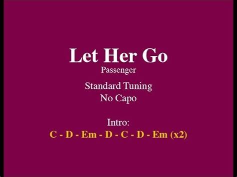 Let her go (оригинал passenger). Let Her Go - Easy Guitar (Chords and Lyrics) - YouTube