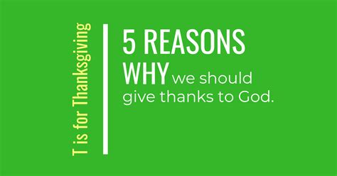 5 Reasons Why We Should Give Thanks To God Truth That Inspires