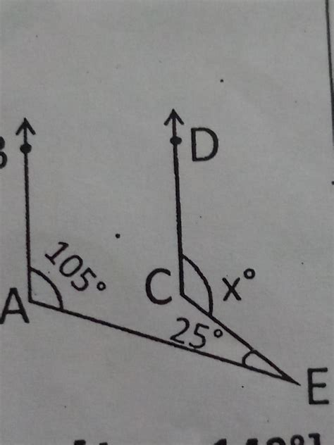 in the given figure if ab is parallel to cd then find x