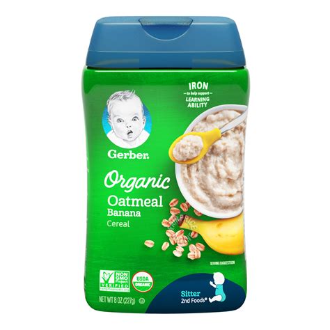 Gerber Organic Baby Cereal Oatmeal Banana Ntuc Fairprice