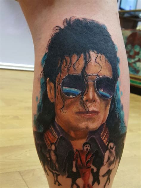 Michael Jackson Portrait Tattoo Portrait Tattoo Portrait Color Tattoo