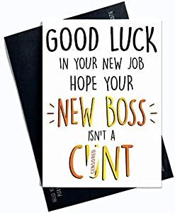 Colleague Leaving Cards Coworker Funny New Job Card Good Luck