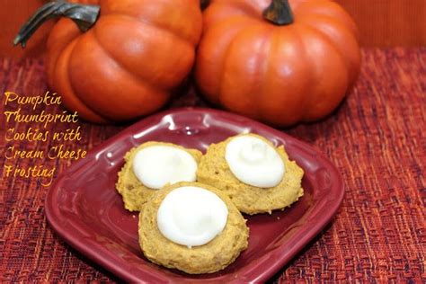 Pumpkin Thumbprint Cookies With Cream Cheese Frosting Pumpkin Recipes