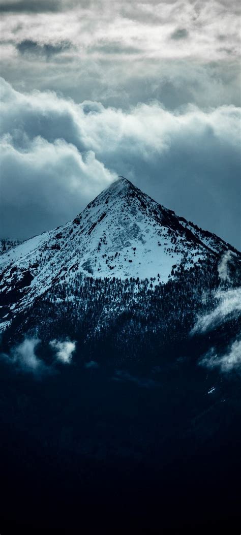 Mountain Peak Clouds Wallpaper 720x1600