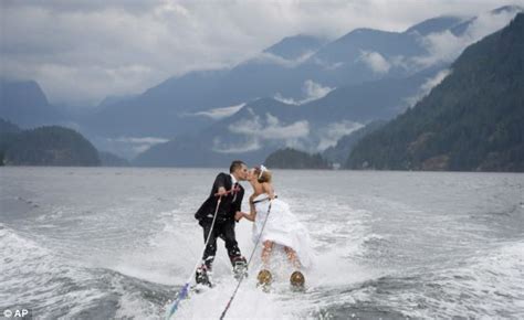 Water Skiing Wedding You May Kiss The Bride Provided You Can Catch