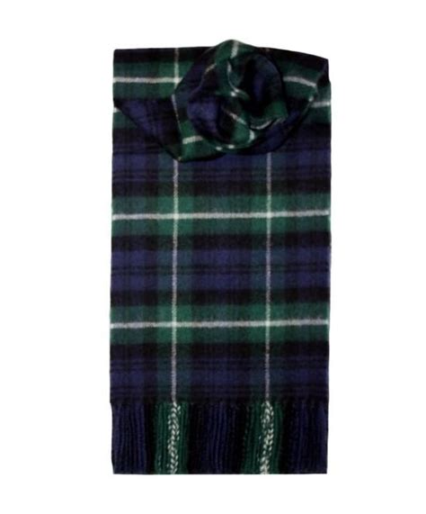 Lamont Modern Clan Tartan Lambswool Unisex Fringed Scarf