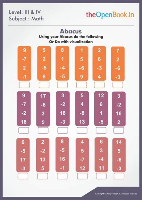 Go to the home page to see images of such documents or try the generator below. Pin by Alexandra on Soroban in 2020 | Abacus math, Math ...