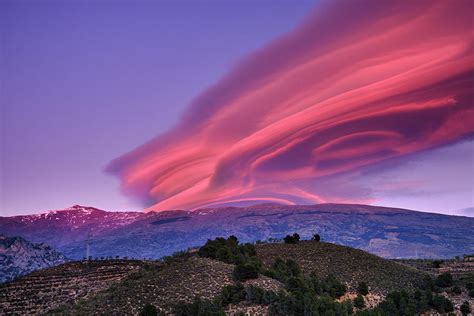 Lenticular Clouds At Sunset Sierra Nevada Caballo Mountain 3009