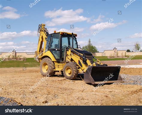 A Front End Loader Construction Equipment At A Construction Site Stock