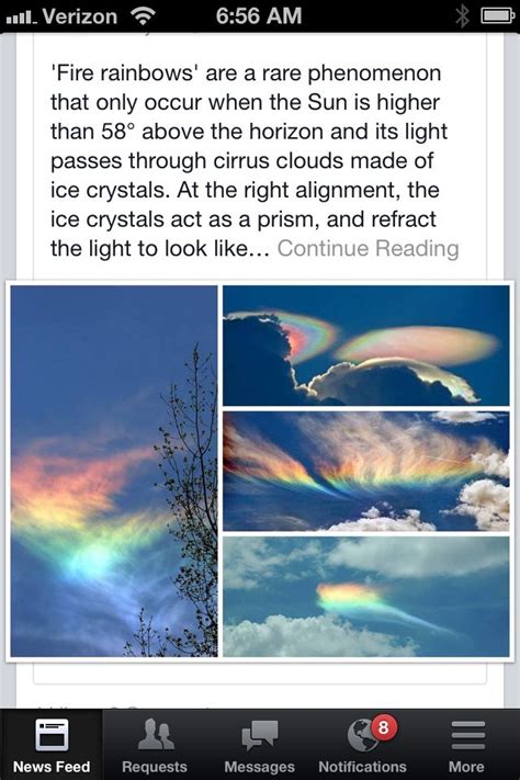 Awesome Rainbows Fire Rainbow Cirrus Cloud Phenomena