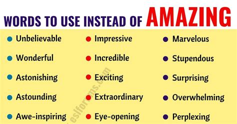 Amazing Synonym List Of 36 Synonyms For Amazing With Examples Esl Forums