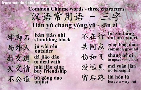 Common Chinese Words Chinese Phrases Mandarin Chinese Chinese Words