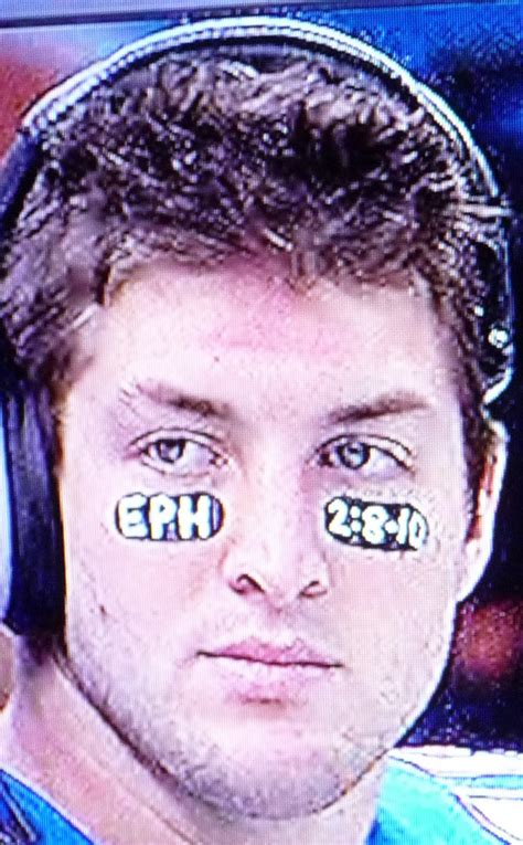 Ephesians Tim Tebow S Eye Black Bible Passage Photos Huffpost Sports