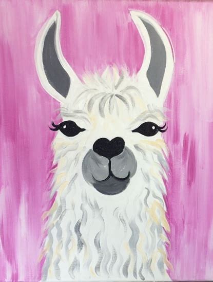 Llama Painting Easy Step By Step Acrylic Tutorial