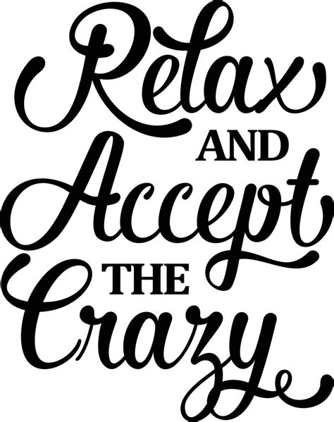 Relax And Accept The Crazy Vinyl Decal Camper Decal Rv Vinyl Etsy