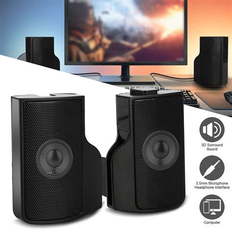 Computer Speakers Detachable Pc Gaming Speaker With Stereo Sound