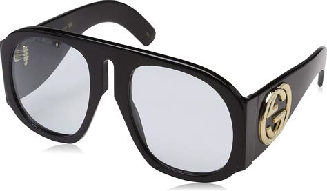 gucci gg0152s black light blue women sunglasses amazon ca clothing and accessories