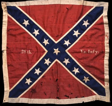 The Battle Flag Of The Confederate Armys 28th Virginia Infantry