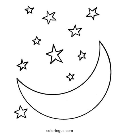 Night Sky Coloring Pages Coloringus